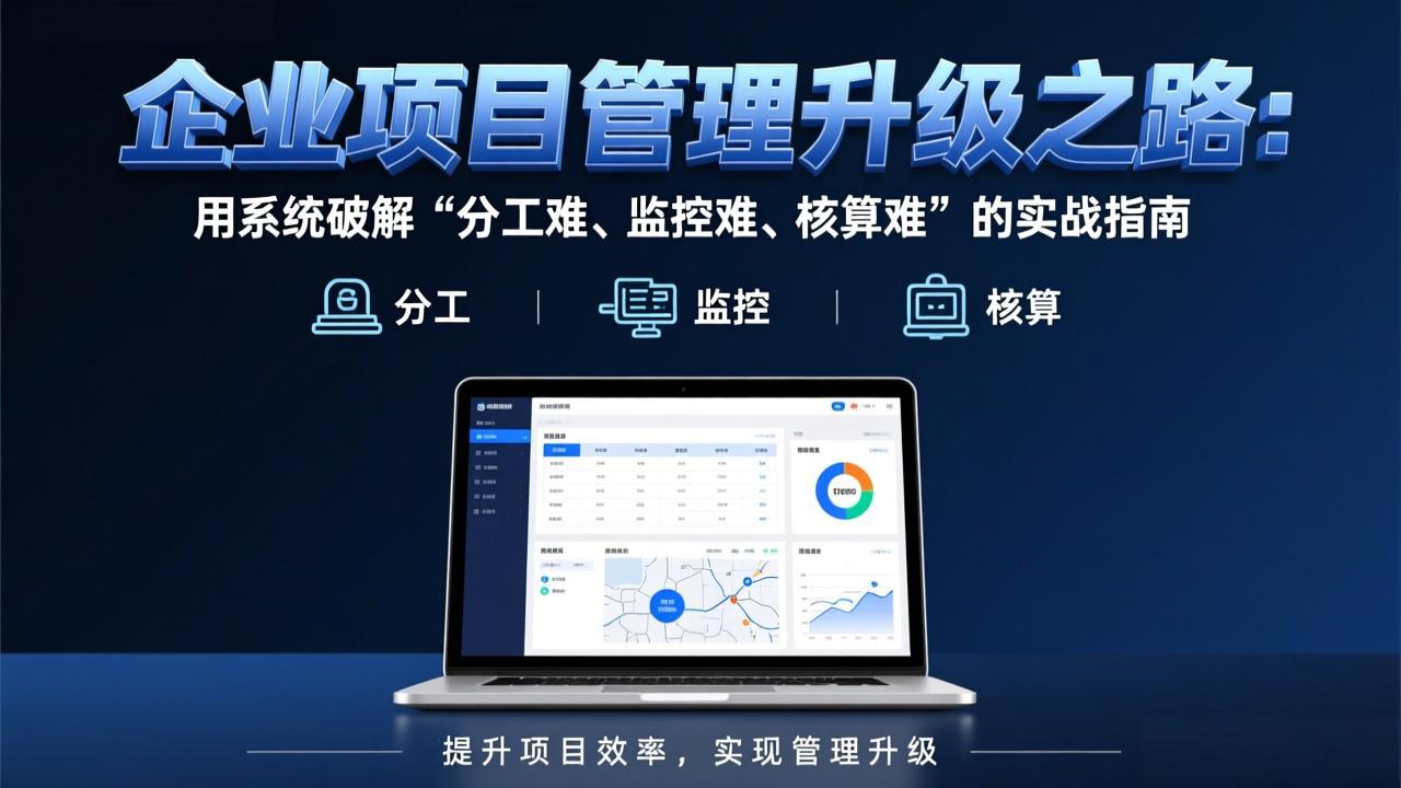 企业项目管理升级之路：用系统破解 “分工难、监控难、核算难” 的实战指南
